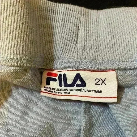 Fila Tapered Jogger Sweatpants Women’s Light Blue Drawstring Waist Size 2X - Picture 14 of 15